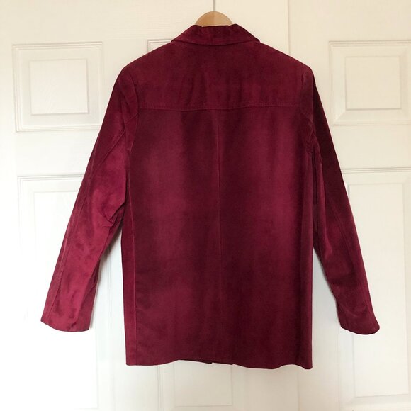 Danier Burgundy Suede Jacket - Picture 3 of 9